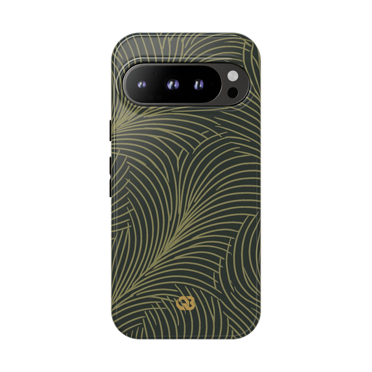 Green Tough Phone Case for Google Pixel - Dark Olive Plume