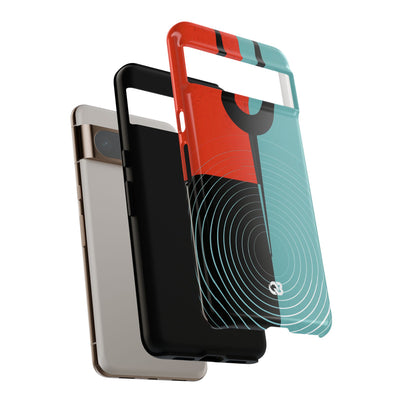 Teal Tough Phone Case for Google Pixel - Sonic Static Split