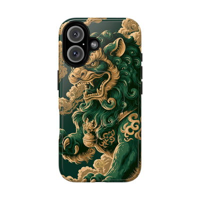Imperial Guardian Lion · Tough 2.0 Magnetic Phone Case for iPhone · Green