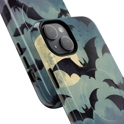 Glowing Bat Swarm iPhone 15 Plus Case - Tough+