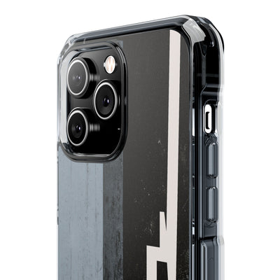 Grey Impact MagSafe Phone Case for iPhone - Industrial Concrete Void