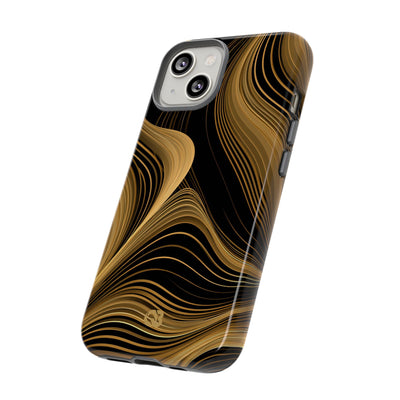 Gold Tough Phone Case for iPhone - Molten Copper Strands