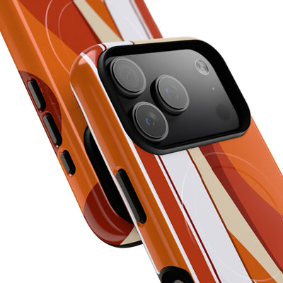 Orange Tough 2.0 Magsafe Phone Case for iPhone - Terracotta Metro Line