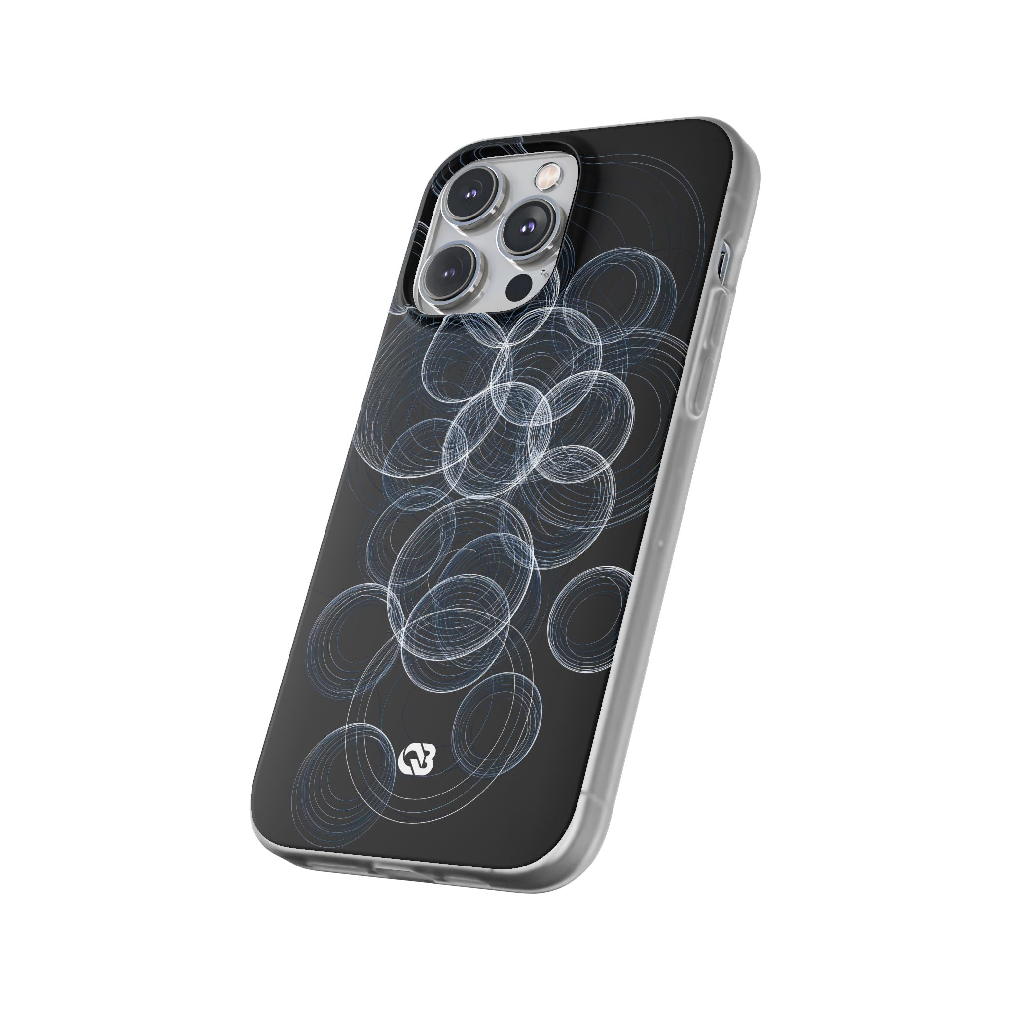 Black Lite Phone Case for iPhone - Frosted Ring Matrix
