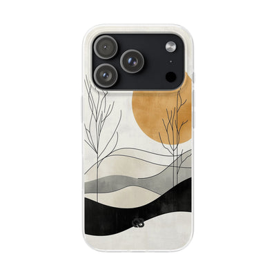 Burnt Horizon Lines · Soft Phone Case for iPhone