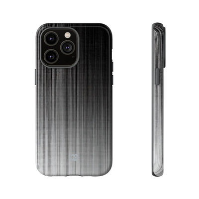 Grey Tough Phone Case for iPhone - Static Vertical Dither