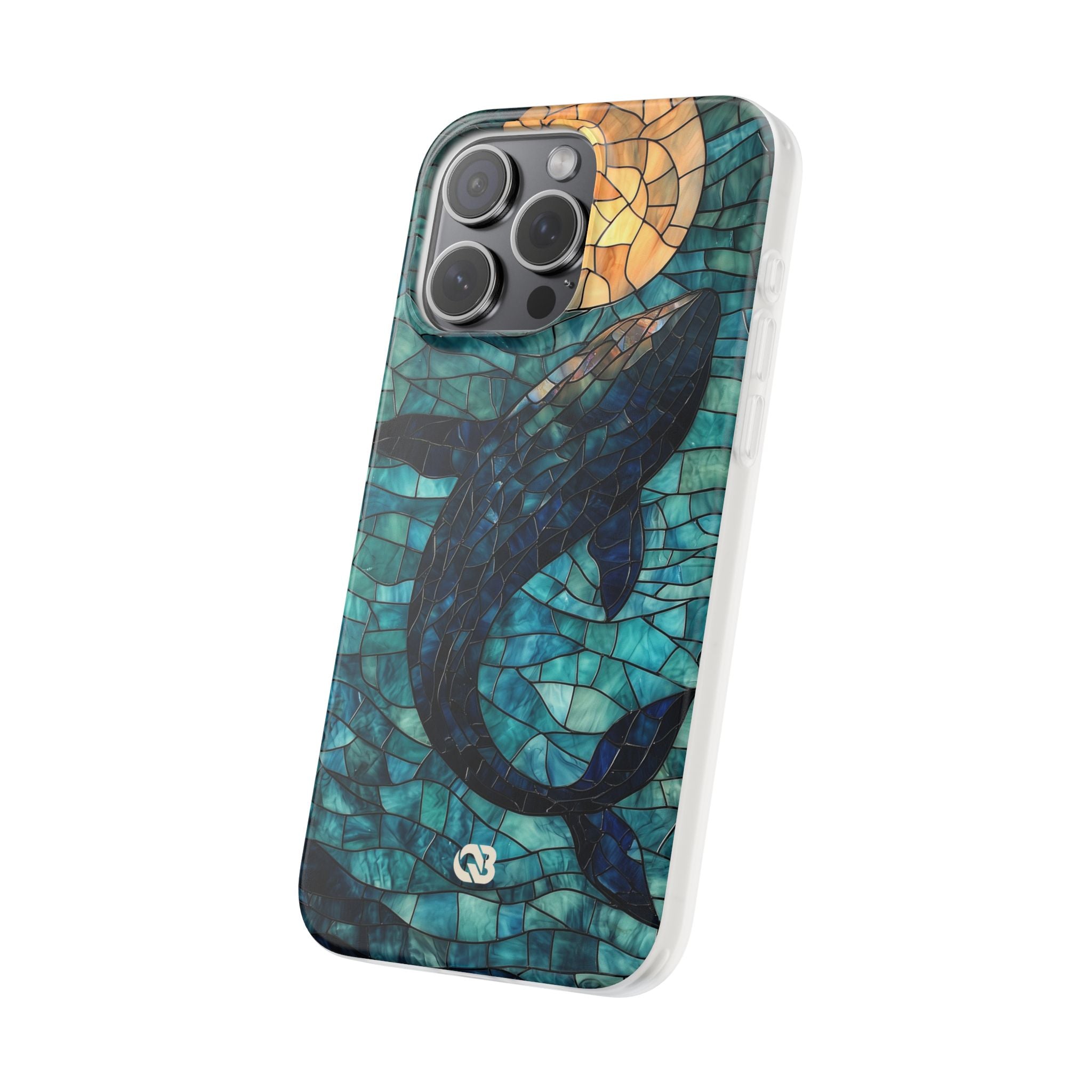 Stained Moon Whale · Soft Telefoncover for iPhone