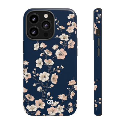 Midnight Plum Blossom · Tough Phone Case for iPhone · Blue