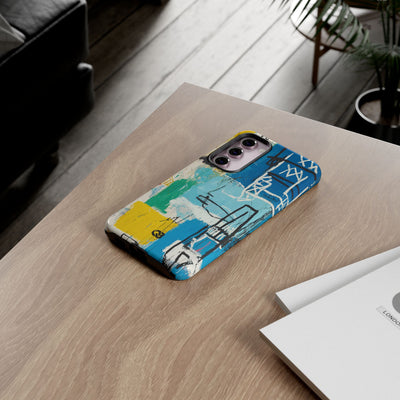 Azure Urban Scribble · Tough Phone Case for Samsung