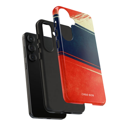 Blå diagonal bevægelse Samsung S25 Cover - Tough