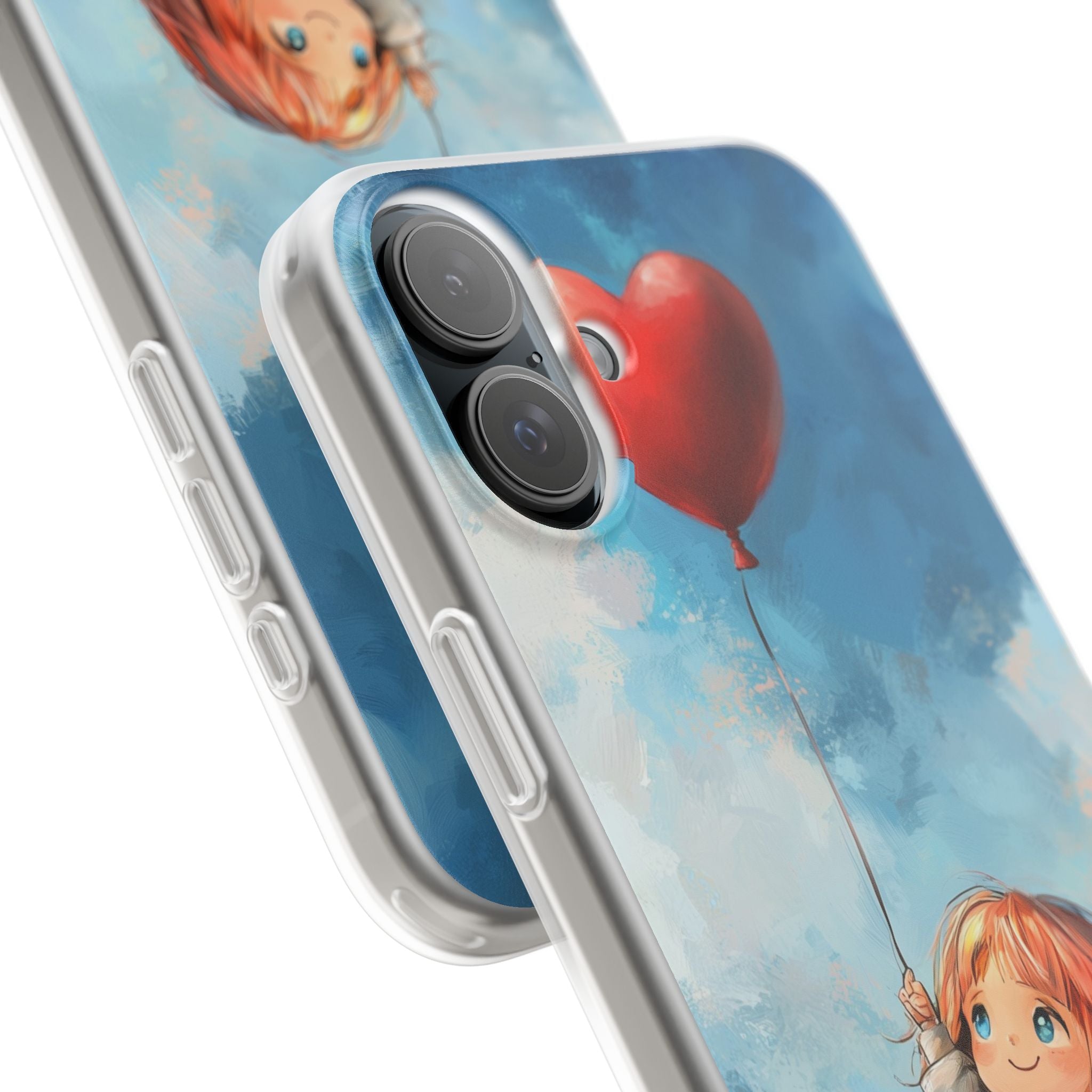Crimson Heart Sky · Soft Coque de téléphone pour iPhone