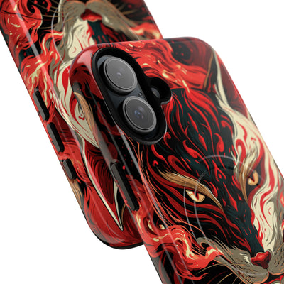 Crimson Kitsune Spirit · Tough 2.0 Magnetic Phone Case for iPhone · Red