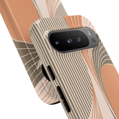 Orange Tough Phone Case for Google Pixel - Desert Arc Horizon
