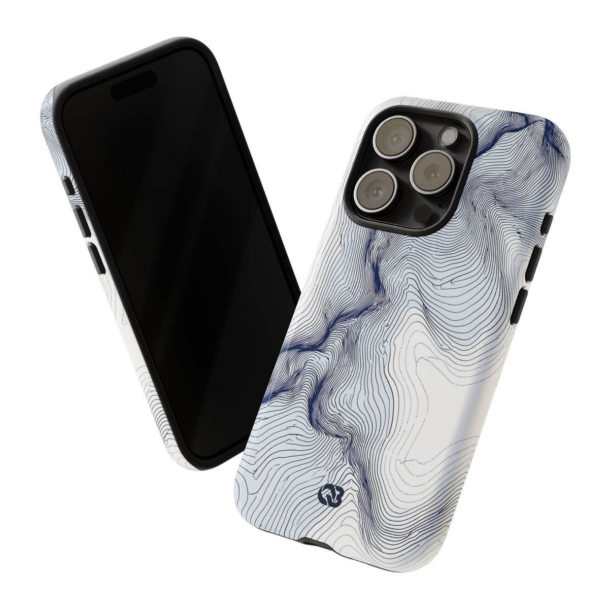 Nordic Ridge Contour · Tough Phone Case for iPhone · White