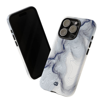 Nordic Ridge Contour · Tough Phone Case for iPhone · White