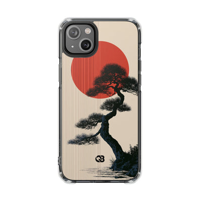 Beige Impact MagSafe Phone Case for iPhone - Kyoto Crimson Pine