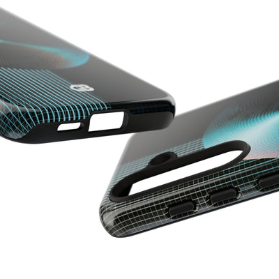 Blue Tough Phone Case for Samsung - Cyan Vector Sphere