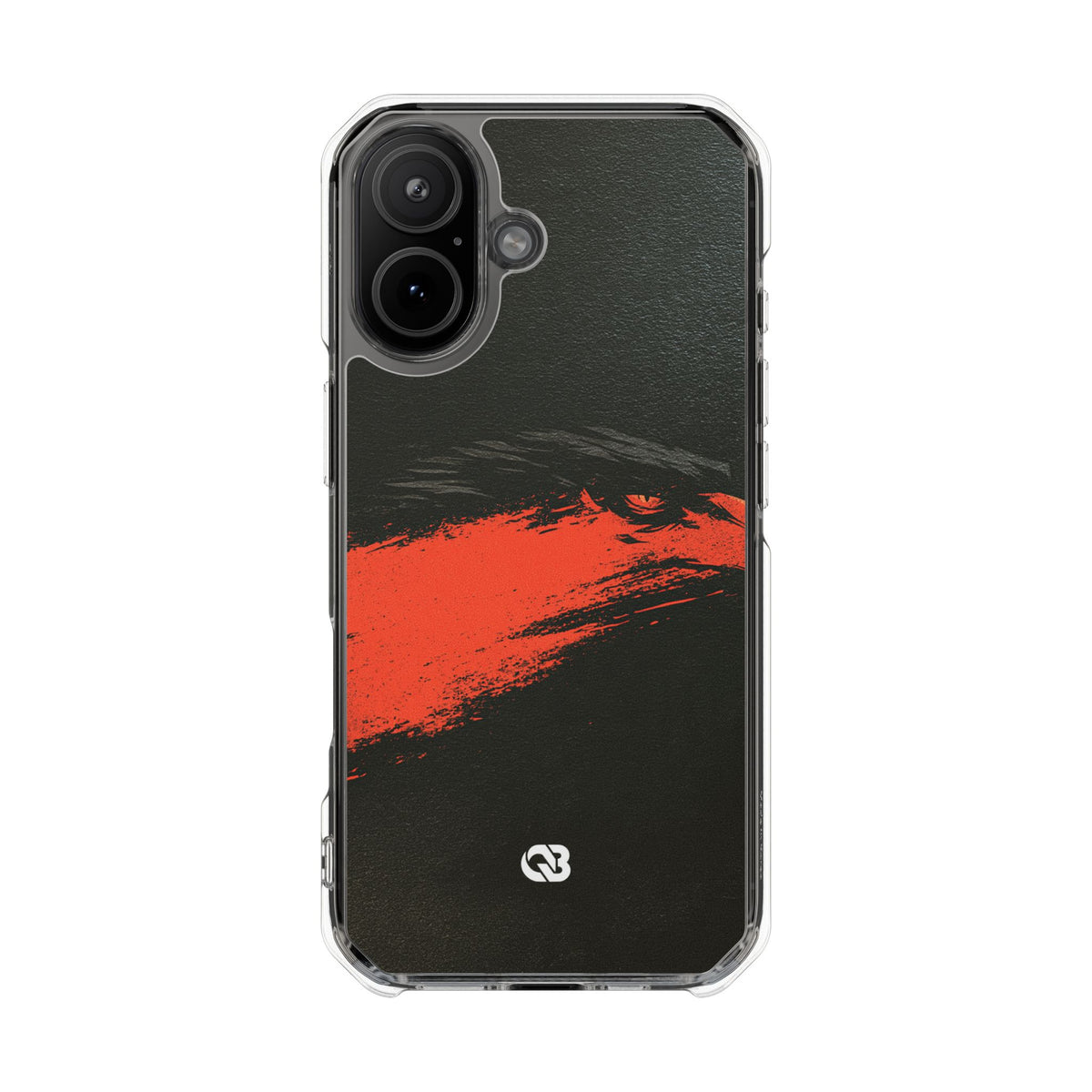 Crimson Raptor Noir · Clear Impact Magnetic Phone Case for iPhone ·  Black