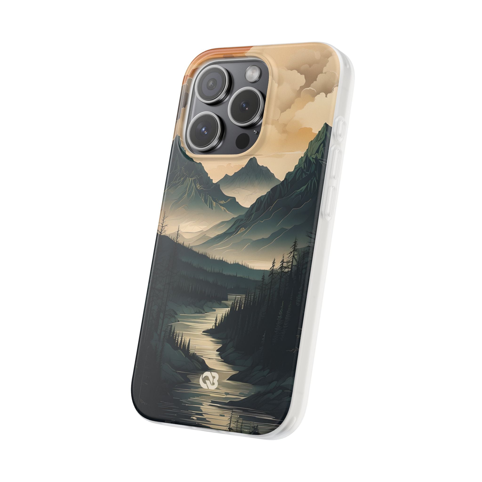 Summit River Dusk · Soft Phone Case for iPhone