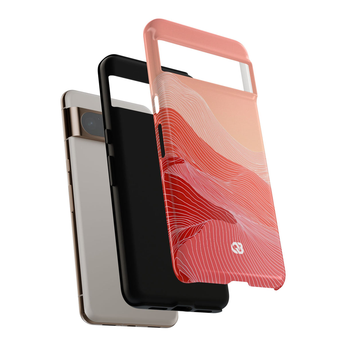 Coral Ridge Contours · Tough Phone Case for Pixel ·  Red