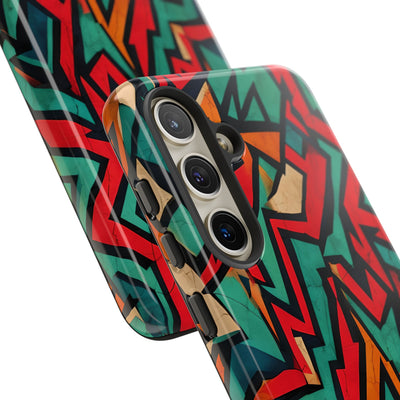 Jagged Teal Static · Tough Phone Case for Samsung