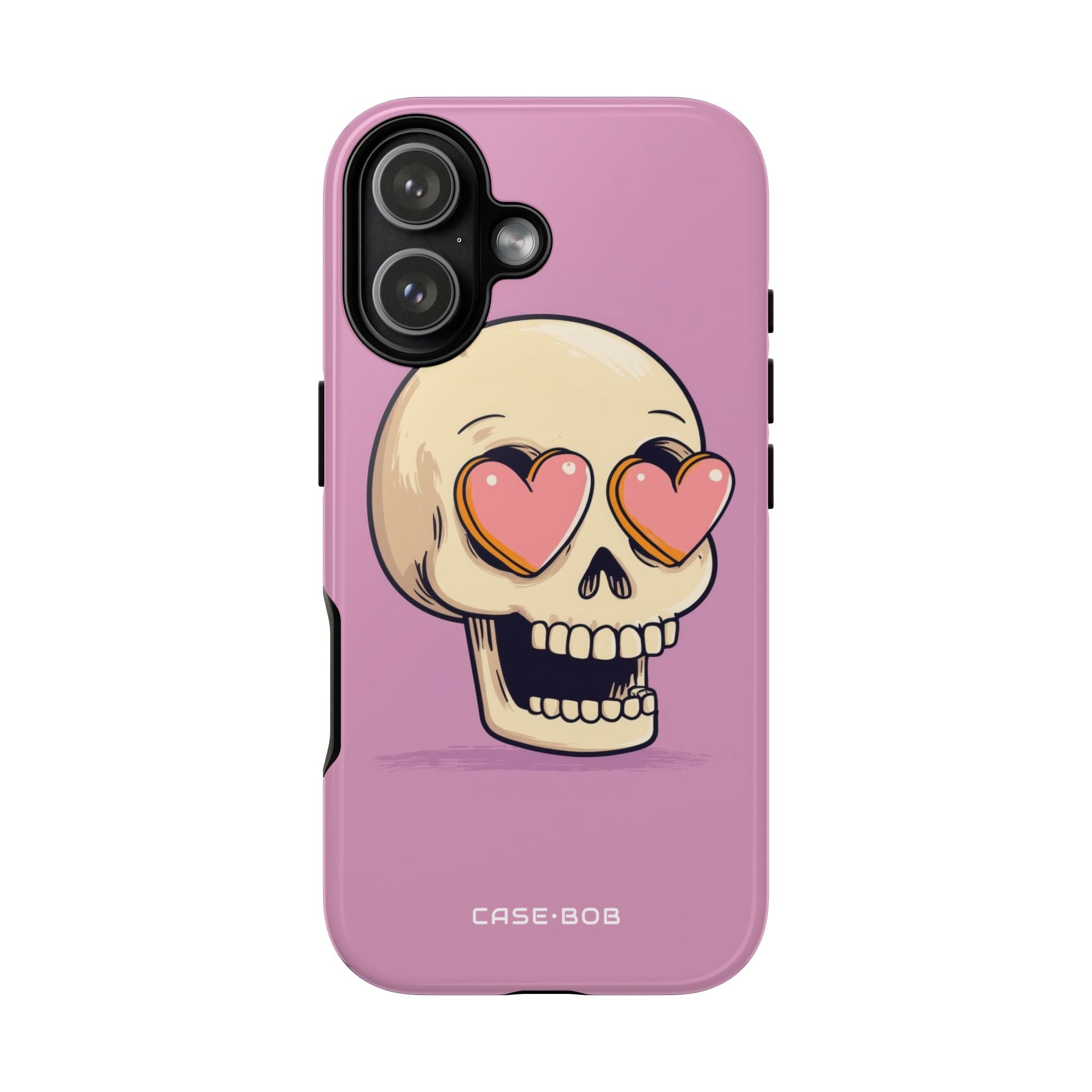 Heart Eyed Skull iPhone 17 Case - Tough - CASE•BOB