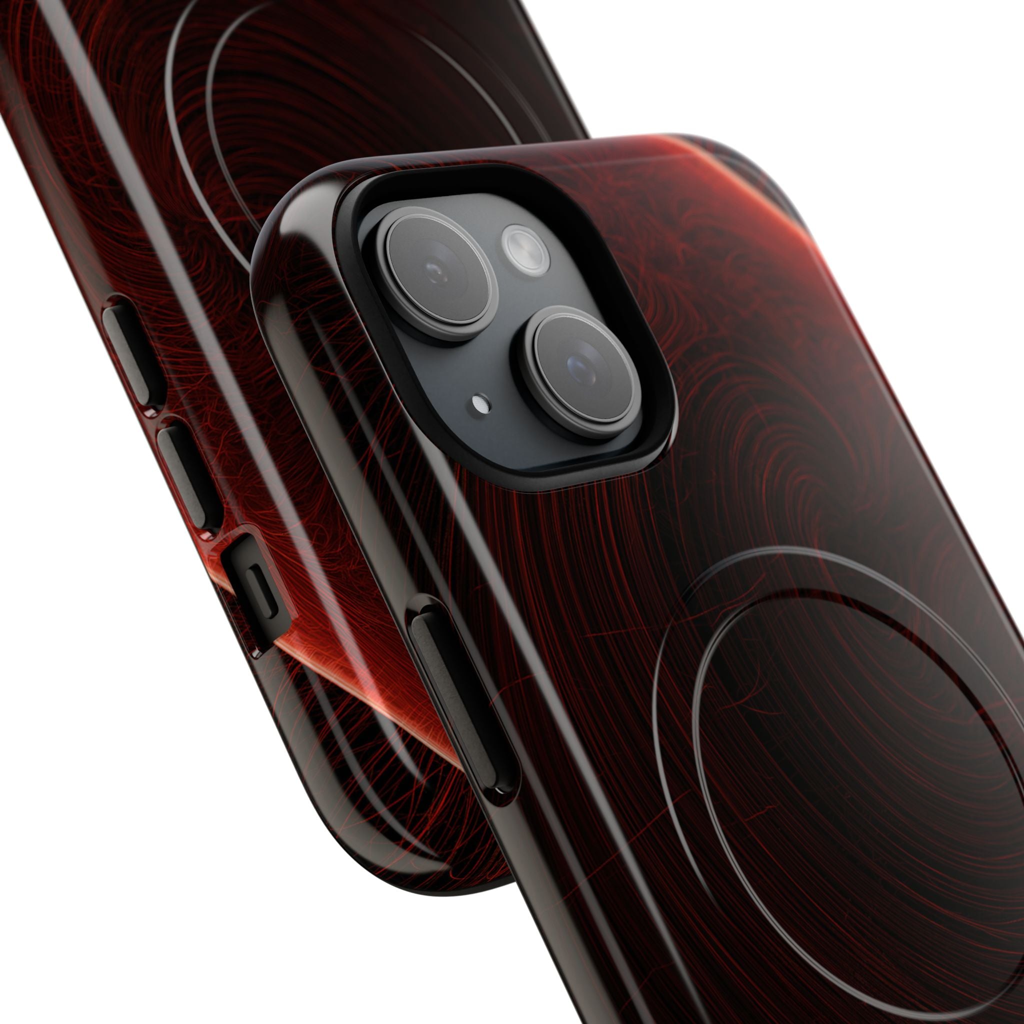 Red Tough 2.0 Magsafe Phone Case for iPhone - Crimson Flare Flux