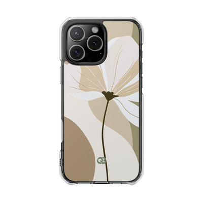 Beige Impact MagSafe Phone Case for iPhone - Sage Linen Magnolia