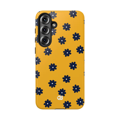 Navy Daisy Mustard · Tough Phone Case for Samsung