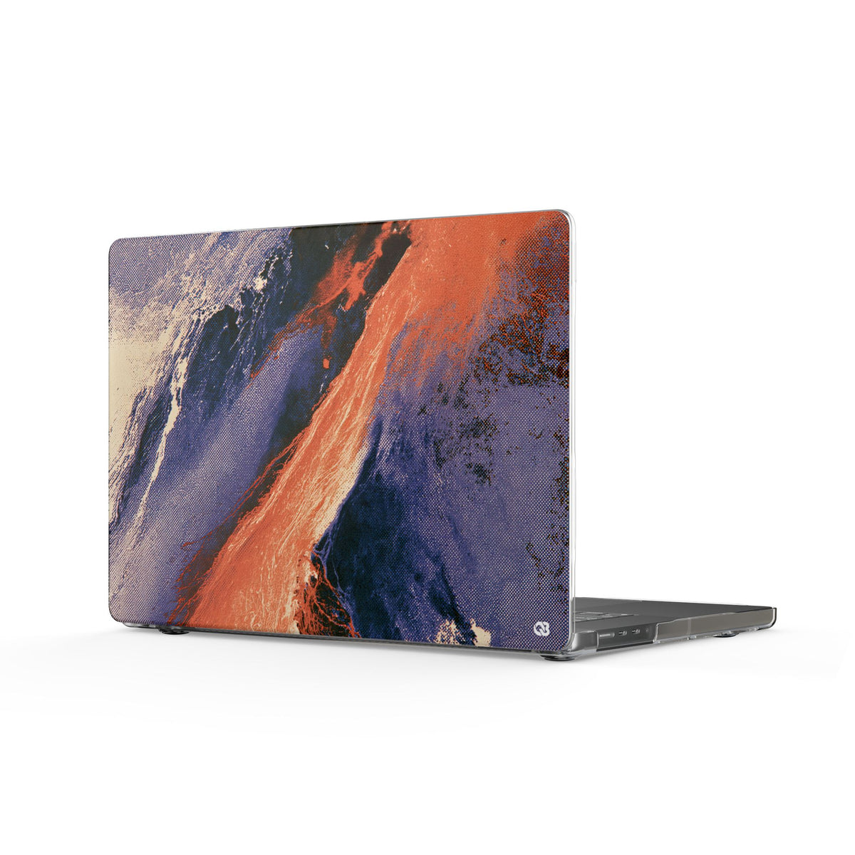 Solar Aura Drift · Clear Hard Case for MacBook · Orange