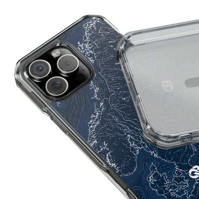 Nordic Contour Chart · Clear Impact Magnetic Phone Case for iPhone · Blue