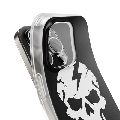 Shattered Bolt Skull · Soft Phone Case for iPhone