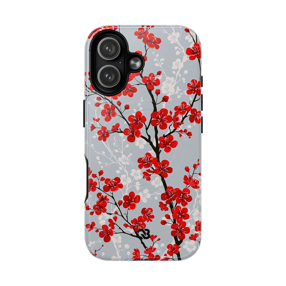 Scarlet Plum Blossom · Tough 2.0 Magnetic Phone Case for iPhone · Red