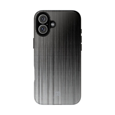 Grey Tough Phone Case for iPhone - Static Vertical Dither
