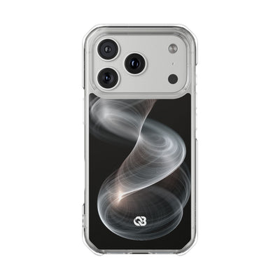 Luminous Vortex · Clear Impact Magnetic Phone Case for iPhone · Black