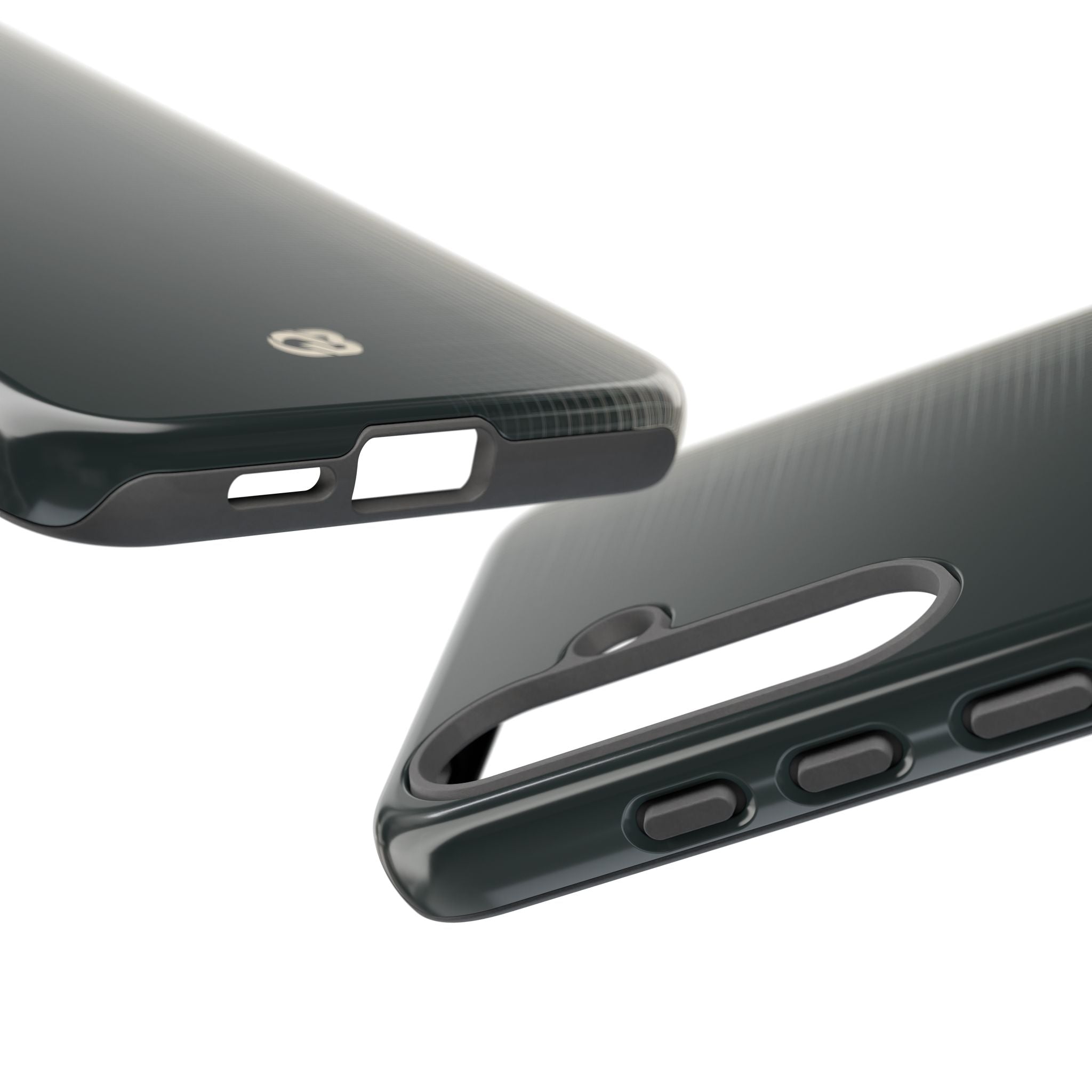 Grey Tough Phone Case for Samsung - Charcoal Tech Grid