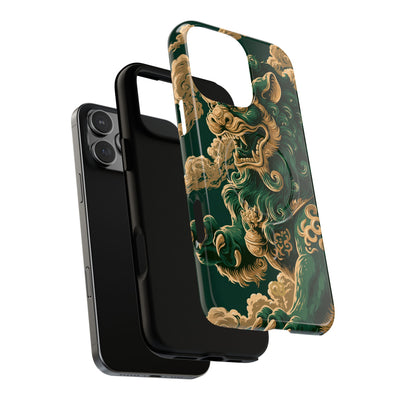 Imperial Guardian Lion · Tough 2.0 Magnetic Phone Case for iPhone · Green