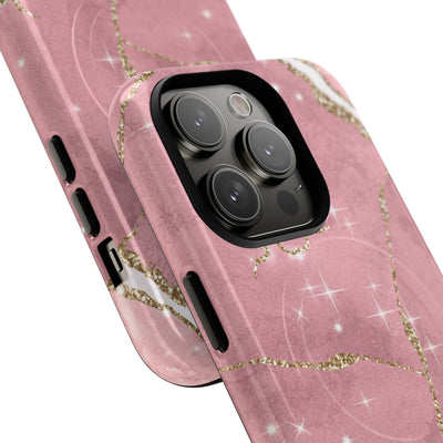 Rose Sparkle Marble · Tough+ Coque de téléphone pour iPhone · Magsafe