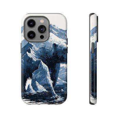 Fjord Summit Bear · Tough Phone Case for iPhone · Blue
