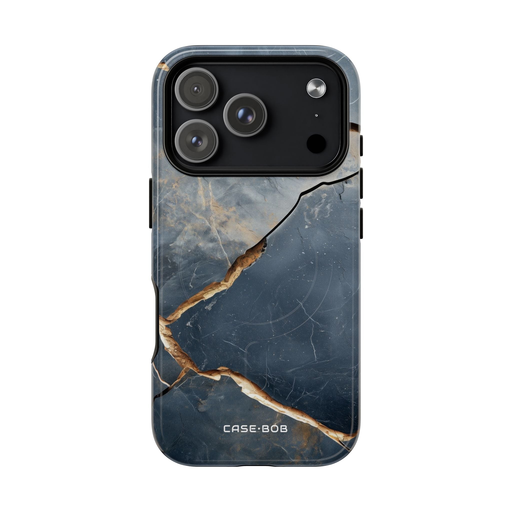 Jagged Vein Navy iPhone 17 Pro Case - Tough+ - CASE•BOB