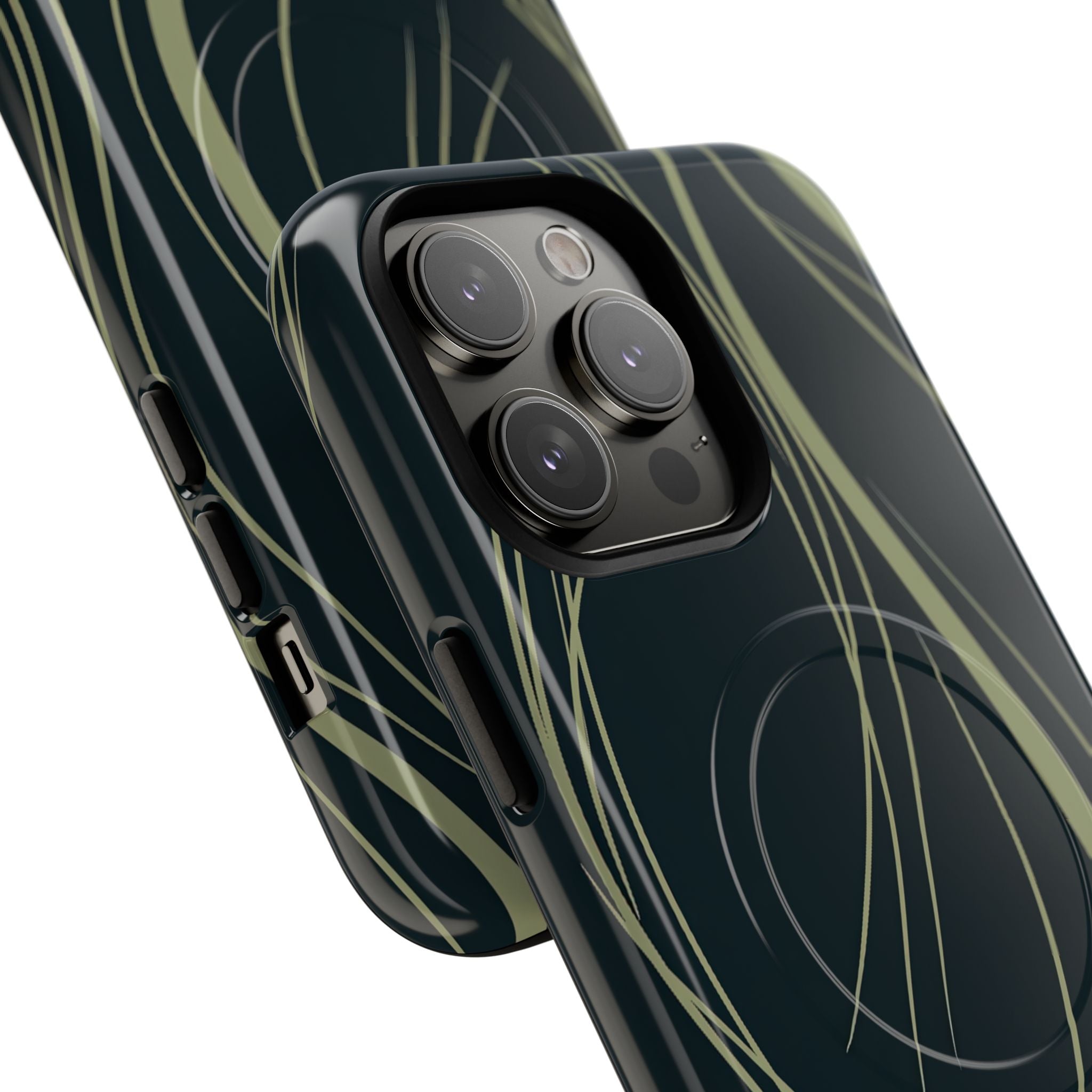 Green Tough 2.0 Magsafe Phone Case for iPhone - Obsidian Sage Flow