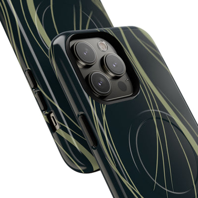 Green Tough 2.0 Magsafe Phone Case for iPhone - Obsidian Sage Flow