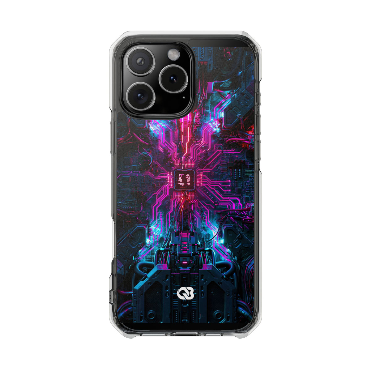 Neural Circuit Core · Clear Impact Magnetic Phone Case for iPhone ·  Black