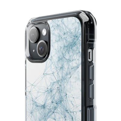 Blue Impact MagSafe Phone Case for iPhone - Glacial Neural Web