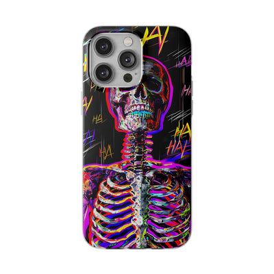 Neon Glitch Skeleton · Soft Handyhülle für iPhone