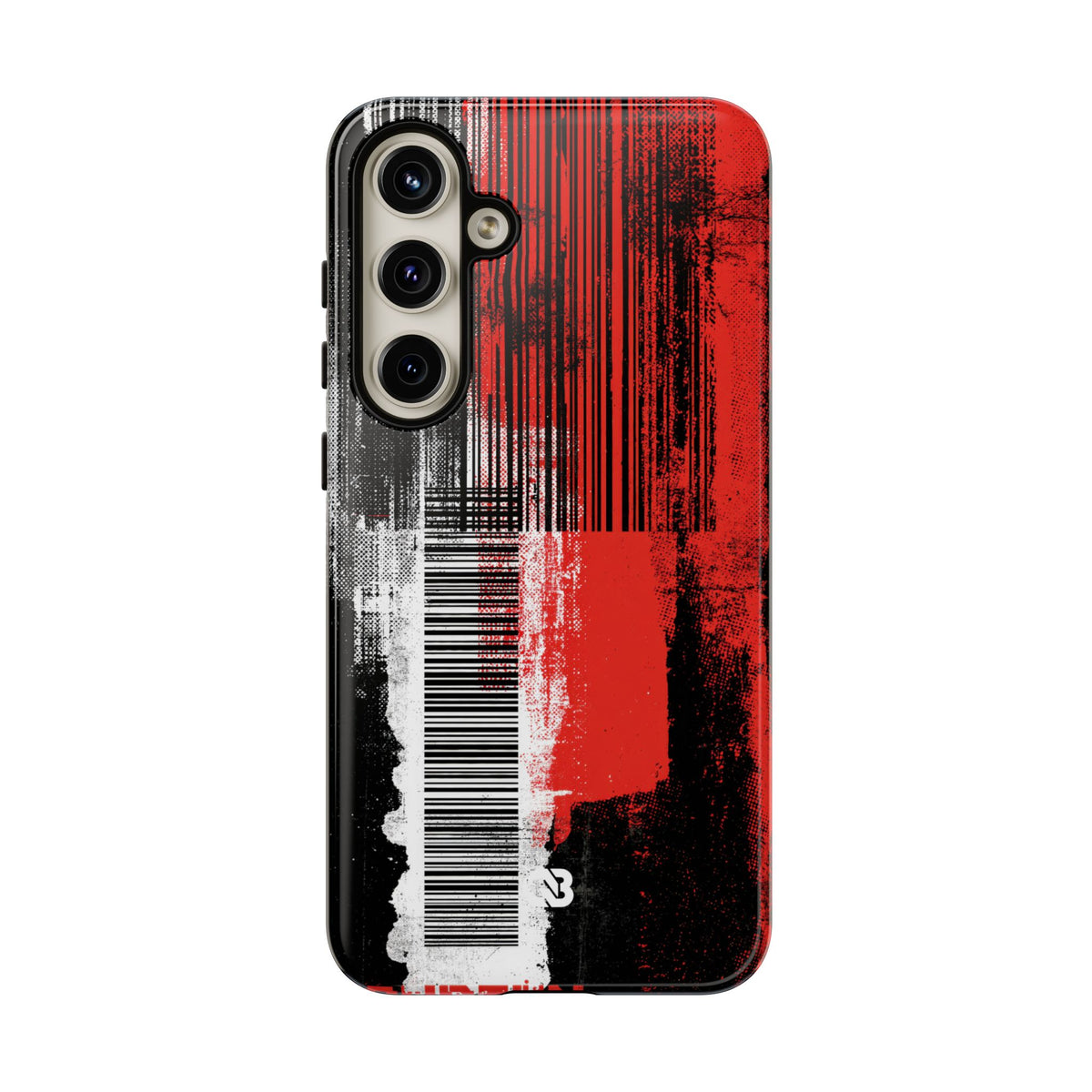 Distorted Barcode · Tough Phone Case for Samsung · Black