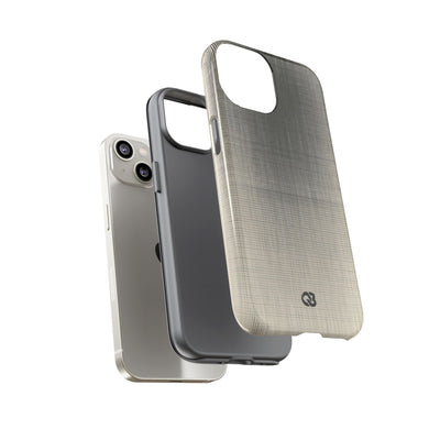 Beige Tough Phone Case for iPhone - Carbon Screen Grid