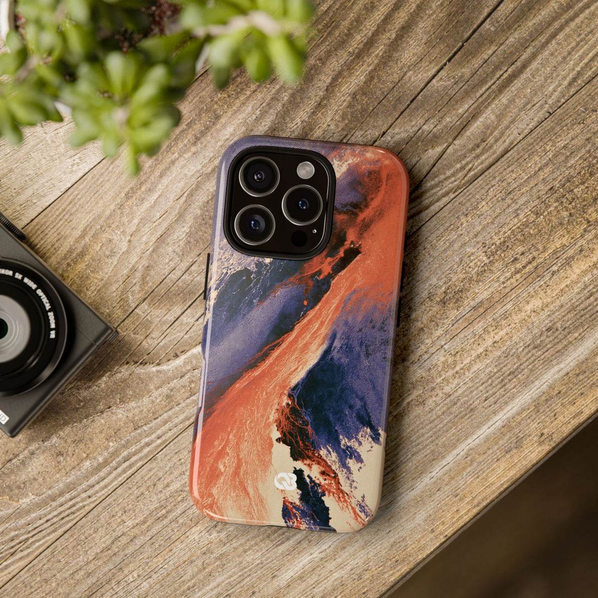 Solar Aura Drift · Tough Phone Case for iPhone · Orange