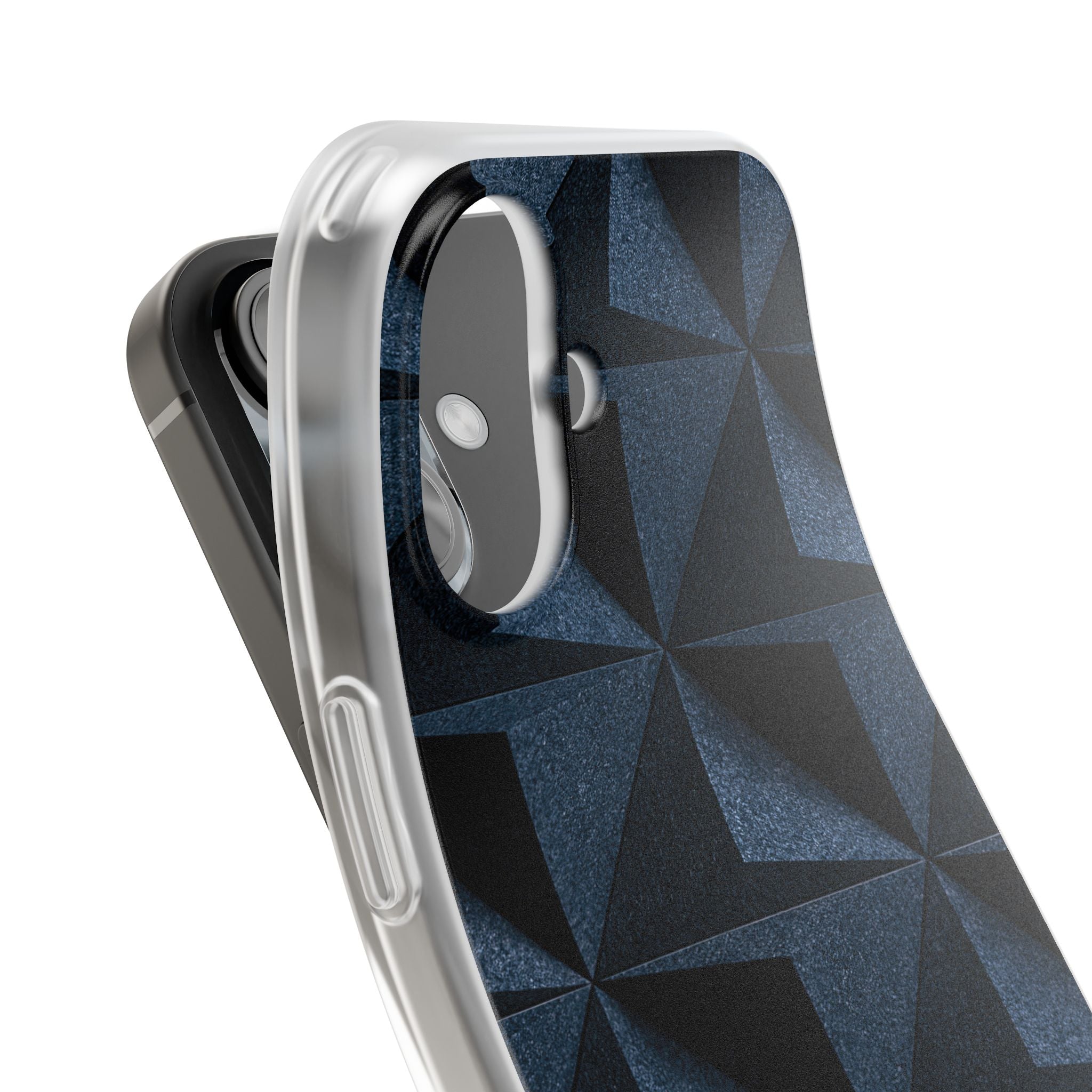 Blue Lite Phone Case for iPhone - Indigo Basalt Facets