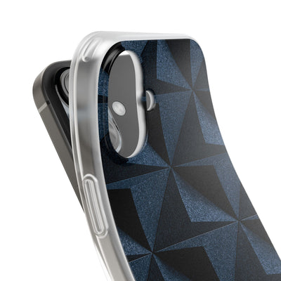 Blue Lite Phone Case for iPhone - Indigo Basalt Facets